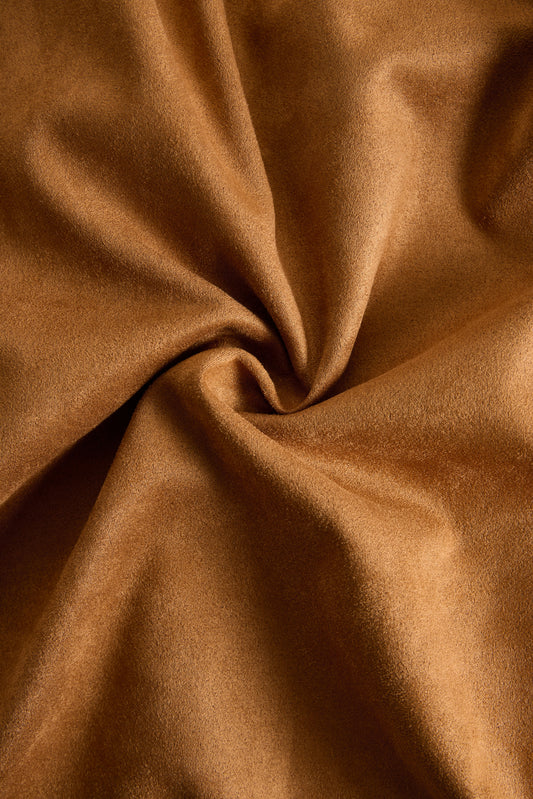 BXL Western Retro Faux Suede Plaid Maxi Dress Caramel